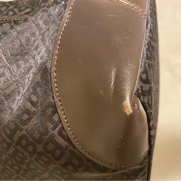 Bally EUC Monogram tote bag Black with Gold Hardware - Picture 8 of 14